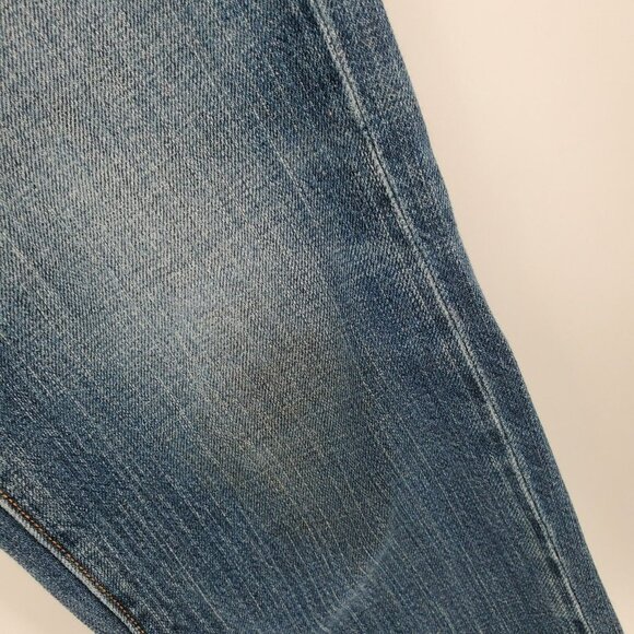 American Eagle Womens Boy Fit Jeans Sz 8 Medium Wash Mid Rise Denim Stretch - Picture 5 of 11